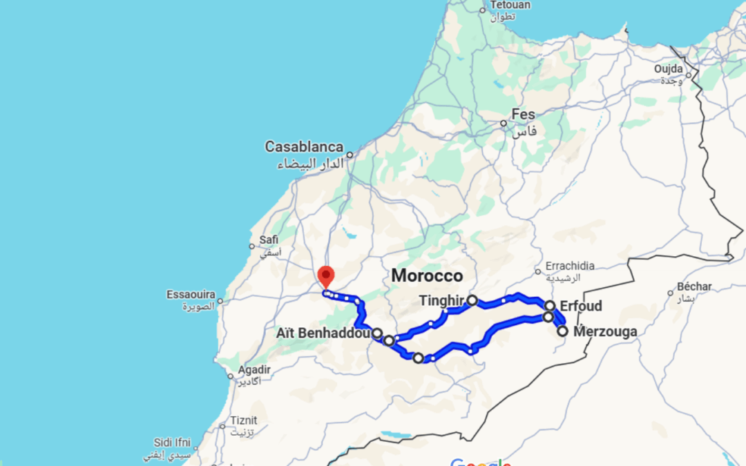 Descubre qué ver en Marruecos en 7 días con una ruta perfecta entre Marrakech, Fes, Chefchaouen y el desierto del Sahara.